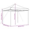 vidaXL Partytent inklapbaar pop-up 292x292x315 cm zwart