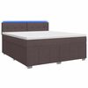 vidaXL Boxspringbed met matras Donkerbruin 180 x 200 cm Stof