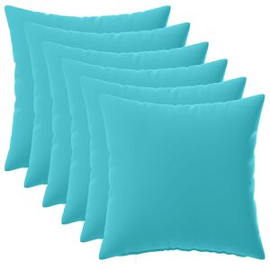 vidaXL Kussen 6 st HEERLEN Turquoise 30 x 30 cm Polyester