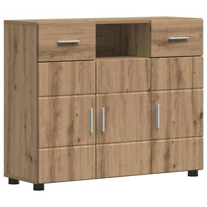 vidaXL Houten Kast Artisan Eiken 88,5 x 30,5 x 73 cm Bewerkt hout