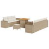 vidaXL Tuin Sofa Set met kussen 10 pcs Beige en Crème Poly Rattan