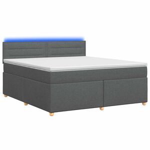 vidaXL Boxspringbed met matras Donkergrijs 160 x 200 cm Stof