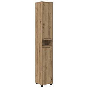 vidaXL Badkamer Kast Artisan Eiken 30,5 x 30 x 195 cm Bewerkt hout