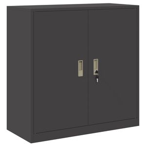 vidaXL Opbergkast Zwart 90 x 40 x 90 cm Staal