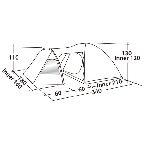 Easy Camp Tent Blazar 300 3-persoons rustiekgroen