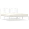 vidaXL Bedframe met hoofdbord metaal wit 160x200 cm