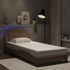 vidaXL Bedframe met LED zonder matras "Zadar" cappuccino 90x200 cm