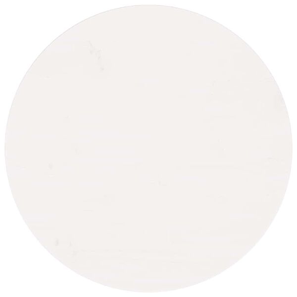 vidaXL Tafelblad rond &Oslash;60x3 cm massief grenenhout wit