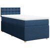vidaXL Boxspring met matras stof blauw 80x200 cm
