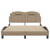 vidaXL Bedframe "Viana" met LED zonder matras cappuccino 140x190 cm