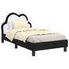 vidaXL Bedframe voor kinderen met hoofdbord Zwart 80 x 160 cm PU