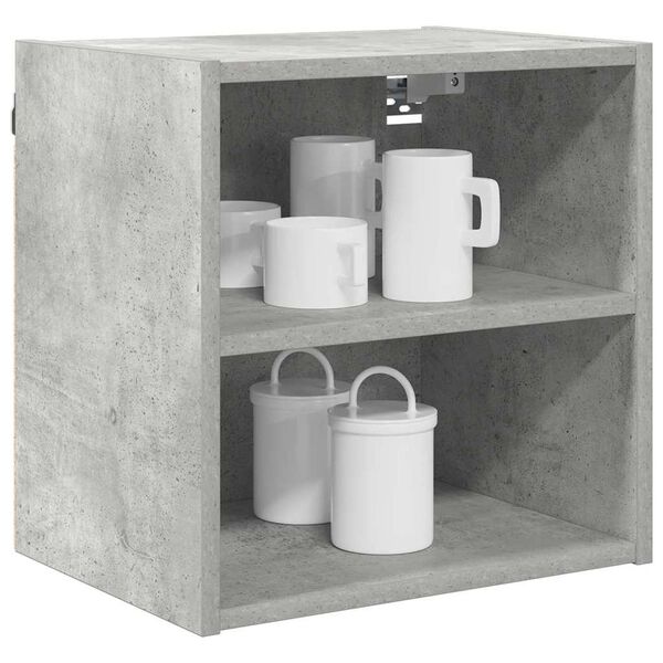 vidaXL Hangkast met opslag Beton Grijs 40 x 29,5 x 40 cm Bewerkt hout