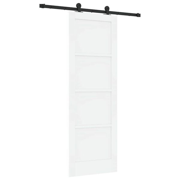 vidaXL Schuifdeur ORKDAL Wit 73,5 x 211 cm Massief grenenhout