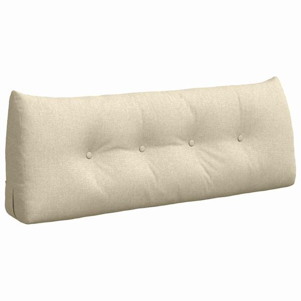 vidaXL Rugkussen Cr&egrave;me 120 x 24 x 50 cm Stof