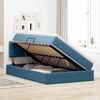 vidaXL Opslag bed met matras met hoofdeinde Blauw 120 x 190 cm Fluweel