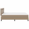vidaXL Boxspringbed met matras Cappuccino 140 x 200 cm Kunstleer
