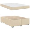 vidaXL Bedframe met matras Cr&egrave;me 160 x 200 cm Stof