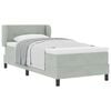 vidaXL Boxspringbed met hoofdeinde Lichtgrijs 90 x 190 cm Fluweel