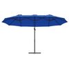 vidaXL Tuin Cantilever Parasol azuurblauw 372 x 198 x 243 cm