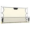 vidaXL Voetbal reboundnet 183x85x120 cm polyester zwart en geel
