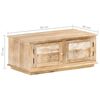 vidaXL Salontafel 90x49x37 cm massief mangohout
