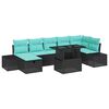 vidaXL Tuin Sofa Set 8 st poly rattan