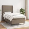 vidaXL Boxspring met matras stof taupe 90x200 cm
