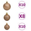 vidaXL Kunstkerstboom met verlichting en kerstballen 210 cm PVC groen