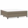 vidaXL Boxspring met matras stof taupe 160x200 cm