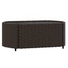 vidaXL 3-delige Loungeset met kussens poly rattan bruin