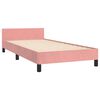 vidaXL Bedframe met hoofdeinde fluweel roze 80x200 cm