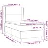 vidaXL Boxspring met matras stof zwart 100x200 cm