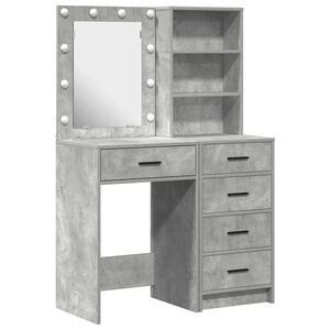 vidaXL Plafondtafel met lade 2 pcs Grijs 50 x 41 x 135 cm Bewerkt hout