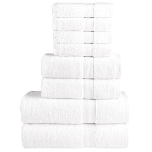 vidaXL 8-delige Handdoekenset SOLUND 600 g/m&sup2; wit