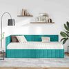 vidaXL Hoekbedframe met Matras met hoofdeinde 2 pcs Turquoise Fluweel