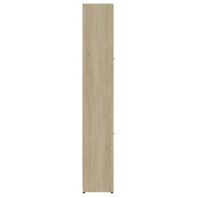 vidaXL Badkamerkast 30x30x183,5 cm bewerkt hout sonoma eikenkleurig