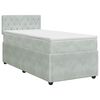 vidaXL Boxspringbed met matras Lichtgrijs 100 x 200 cm Fluweel