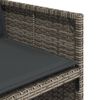 vidaXL 13-delige Tuinset met kussens poly rattan grijs