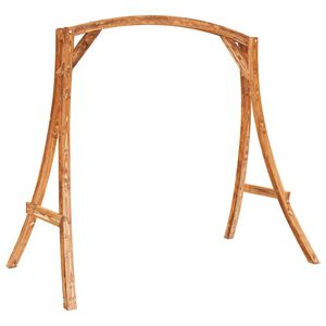 vidaXL Schommelframe massief gebogen hout met teakafwerking