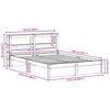 vidaXL Bedframe met hoofdeinde Wasbruin 120 x 200 cm Massief Vurenhout