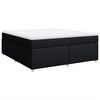 vidaXL Boxspring met matras stof zwart 180x200 cm