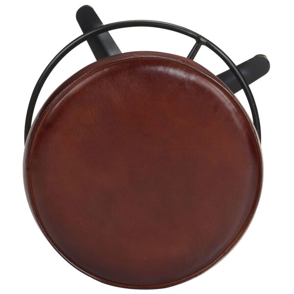 vidaXL Barkrukken 2 st 66 cm echt leer