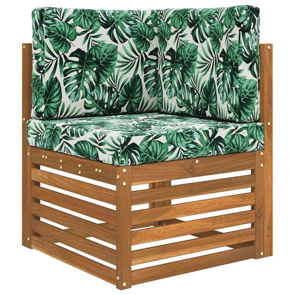 vidaXL Buiten bankkussen 3 pcs Bladpatroon Polyester