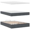 vidaXL Ottoman bed met matras 140x190cm fluweel donkergrijs