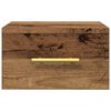 vidaXL Nachtkastje Wandgemonteerd Oudhout 35 x 35 x 20 cm Bewerkt hout