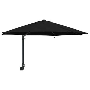 vidaXL Tuinparasol Zwart en Zwart 248 x 248 x 148 cm