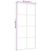 vidaXL Schuifdeur 90x205 cm ESG-glas en aluminium zwart