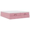 vidaXL Ottoman bed met matrassen 160x200cm fluweel roze