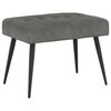vidaXL Bank met knoopverstelling Donkergrijs 60 x 40 x 45 cm fluweel