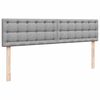 vidaXL Ottoman bed met matrassen en LED's 180x200cm stof lichtgrijs